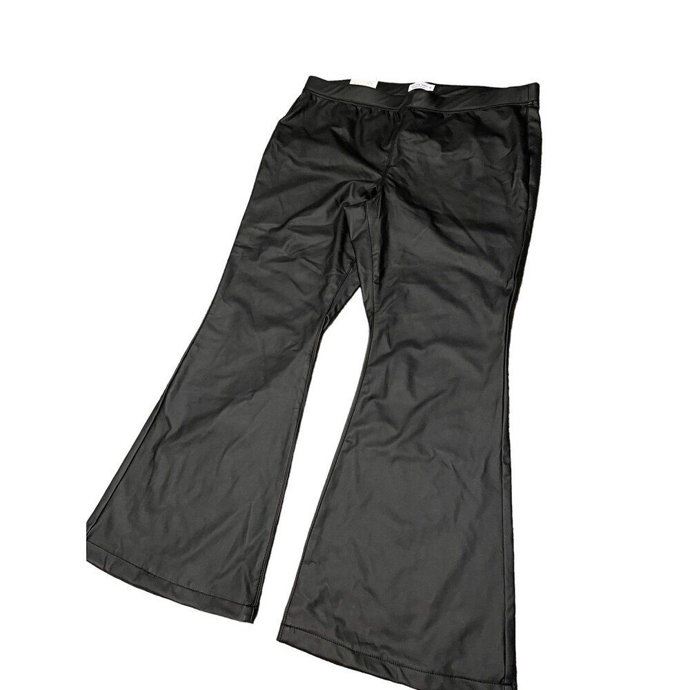 Ladies faux leather pants 3X Vanilla Star